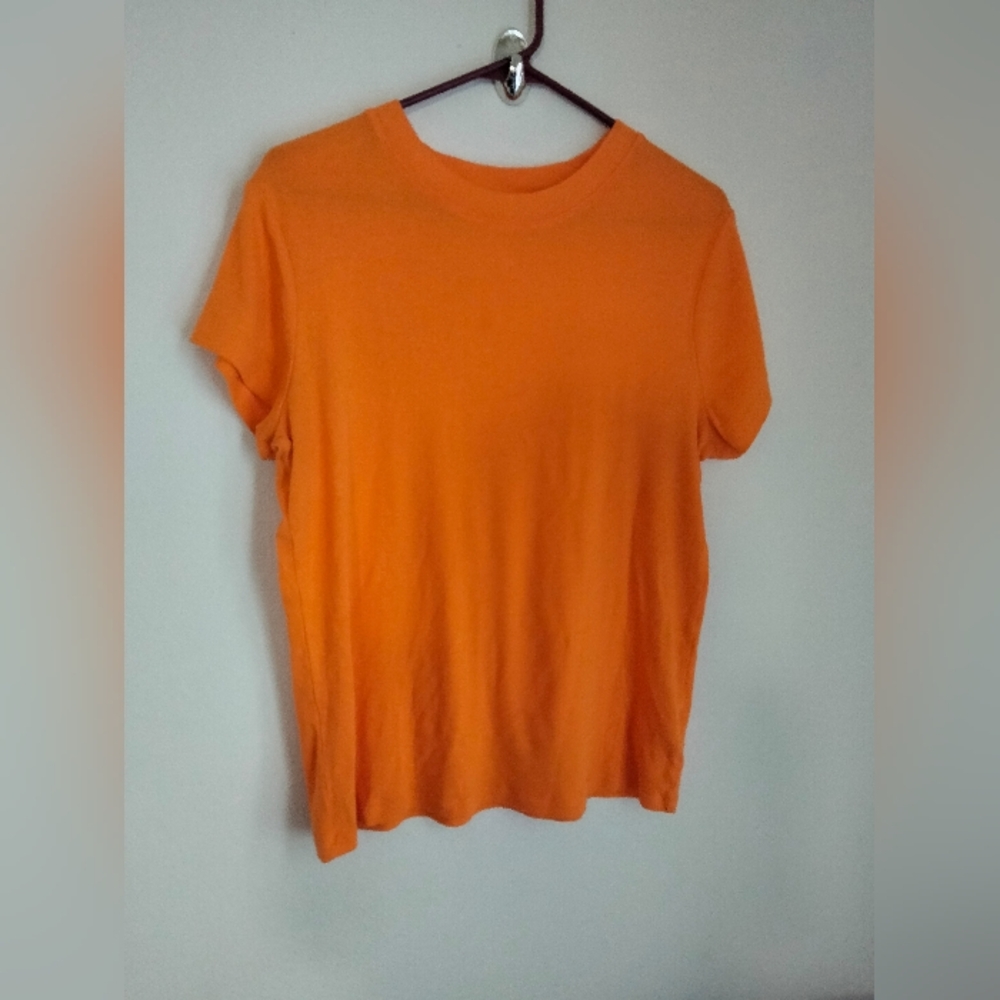 A New Day Top Women XL Orange T-Shirt Casual Academia Must Have Versatile Beach